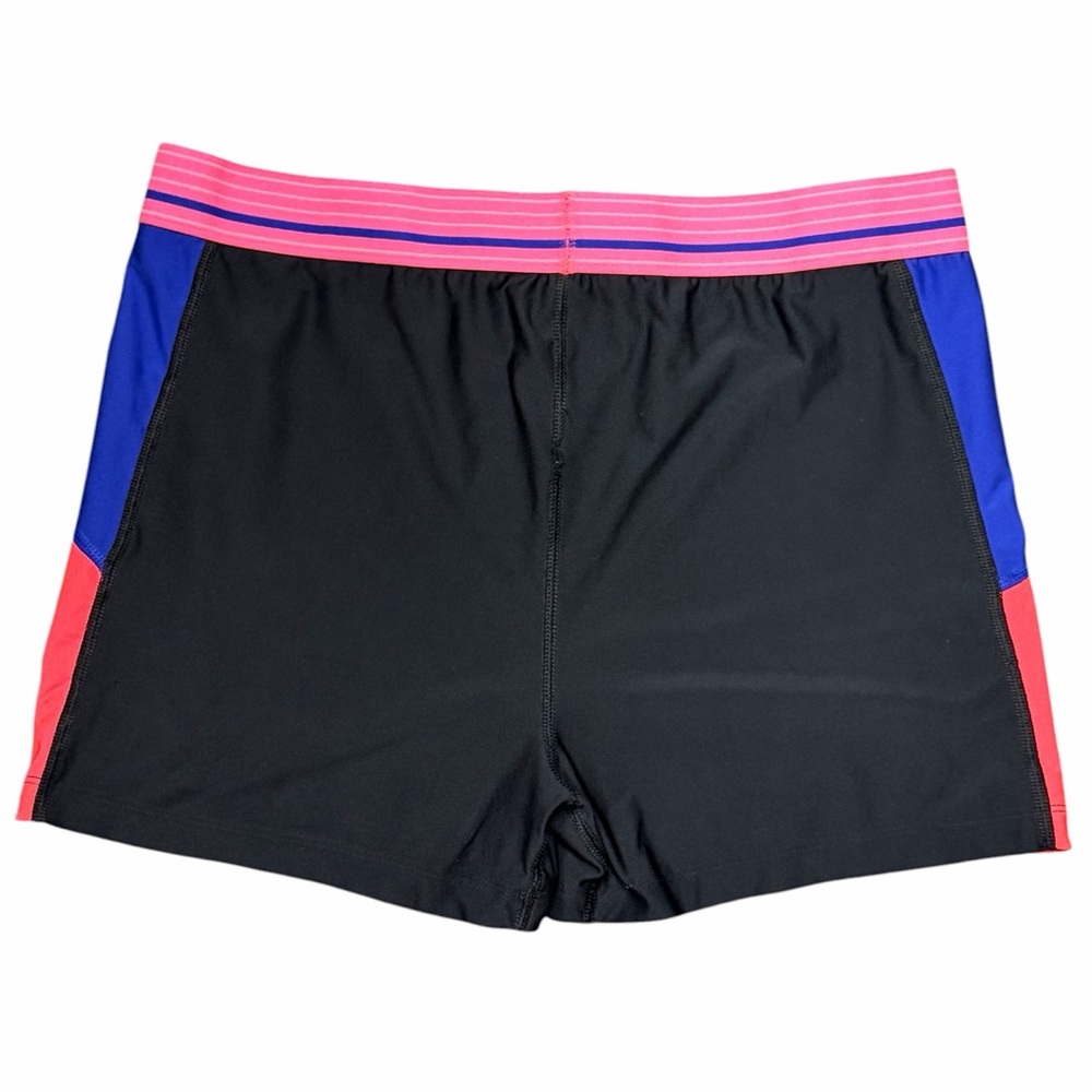 Under Armour Colorblock Athletic Gym Shorts Pink Blue Black 3” Inseam Medium - Picture 3 of 5